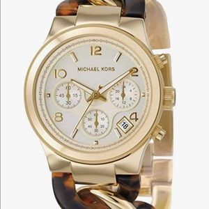 🎉🎉 AUTHENTIC MICHAEL KORS TORTOISE CHAIN WATCH GOLD MK4222 WATCH 🎉🎉